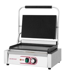 Grill à panini mixte rainuré et lisse simple 2200W