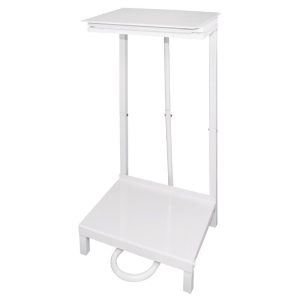 Support sac poubelle blanc pour cuisine professionnelle