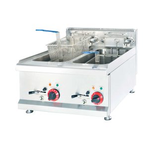 Friteuse électrique 2 bacs 14 litres à poser 2x2800W