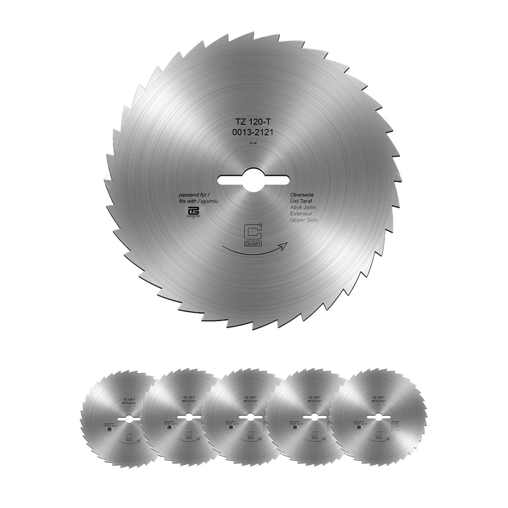 Lames dentées universelles ⌀ 120mm (Lot de 5) pour couteaux kebab